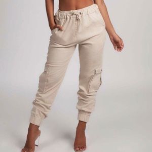 MESHKI TAN CARGO PANTS